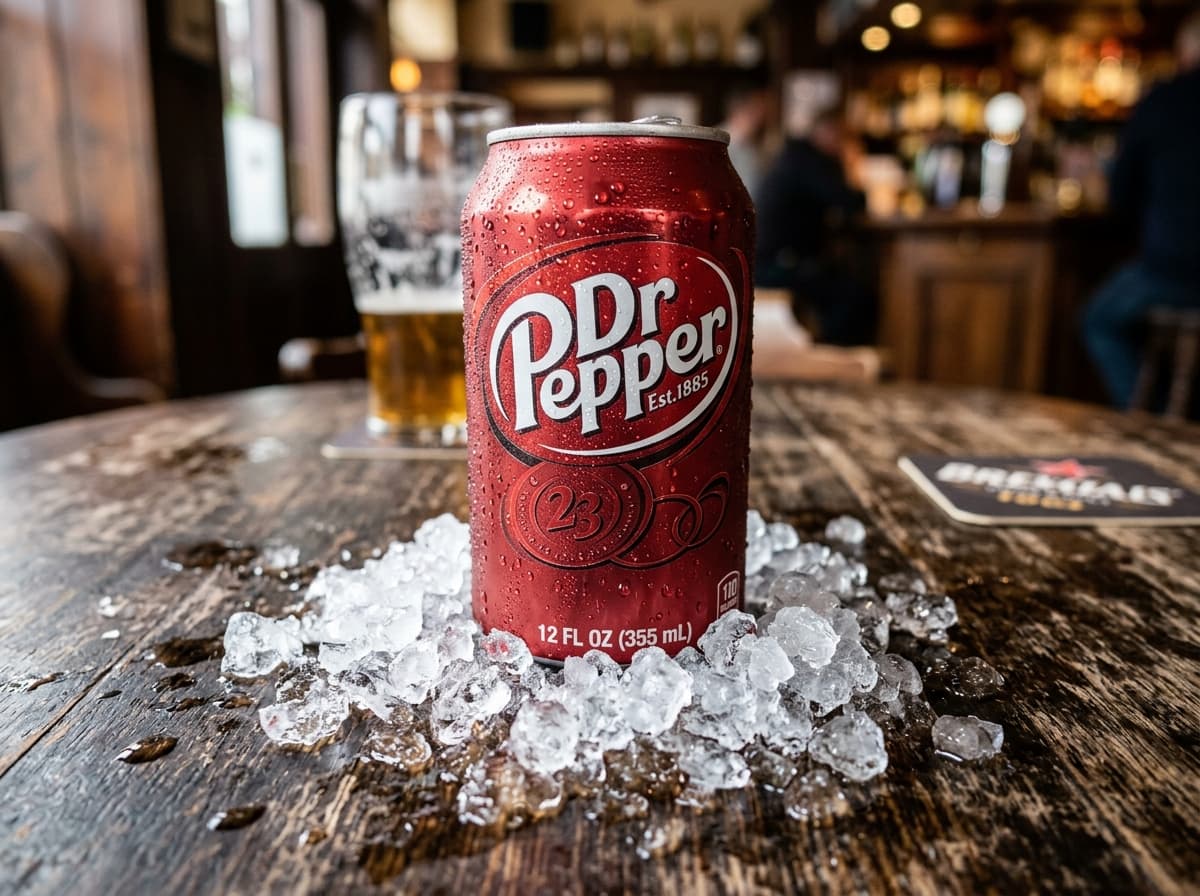 Can Dr Pepper - authentic Mexican street food dish at El Señor Moose food truck in Anchorage, AK